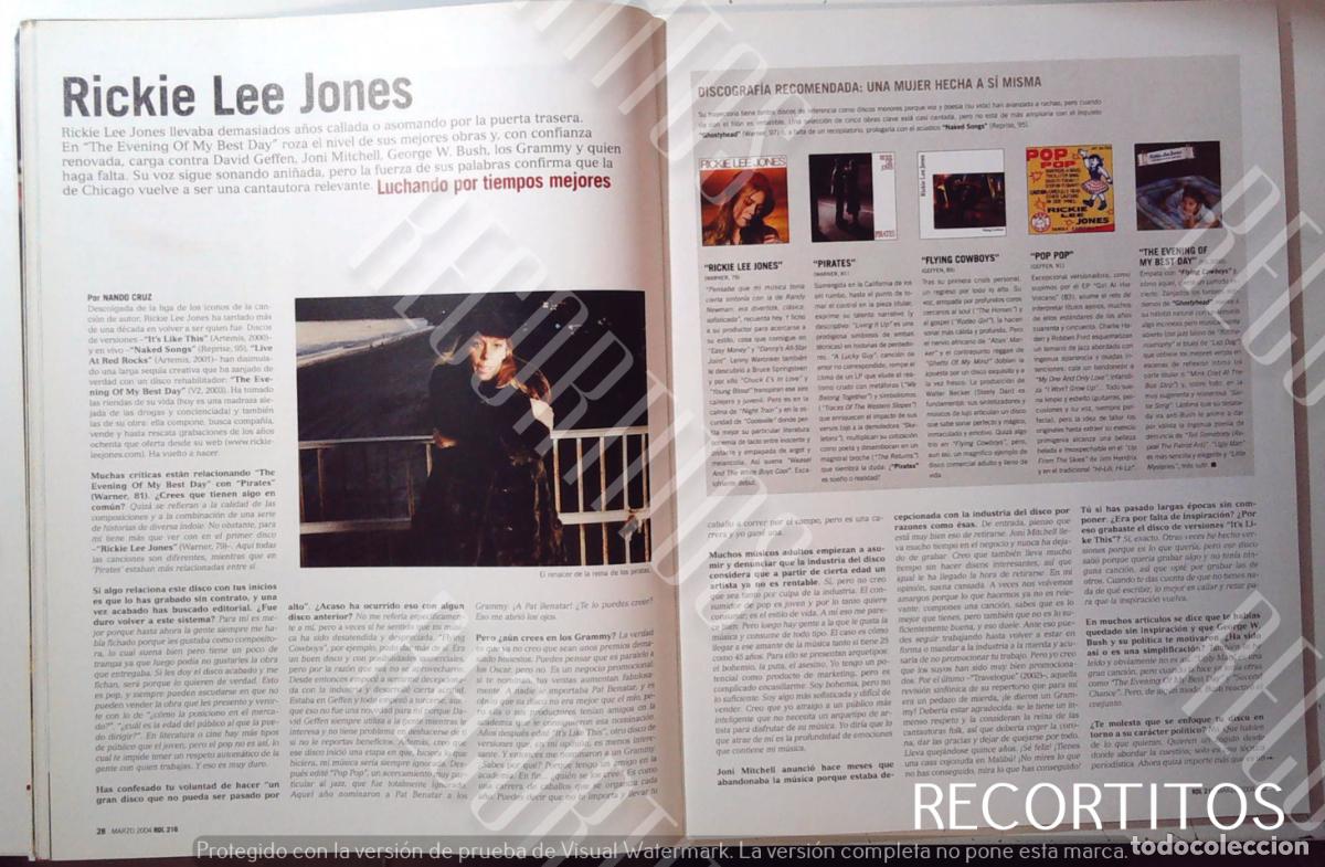 M&uacute;sica de colecci&oacute;n: RICKIE LEE JONES DISCOGRAPHY
