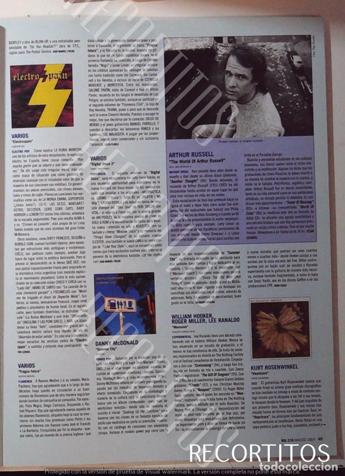 M&uacute;sica de colecci&oacute;n: ARTHUR RUSSELL KURT ROSENWINKEL
