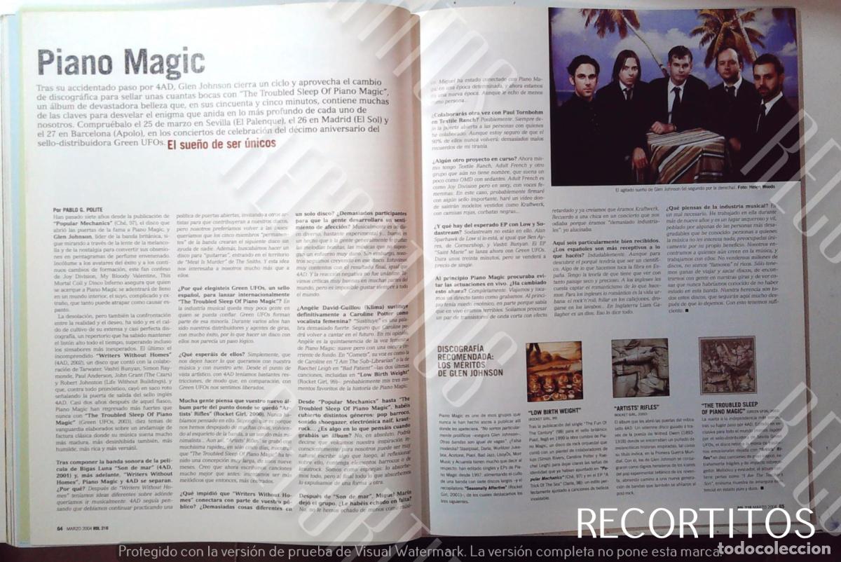 M&uacute;sica de colecci&oacute;n: PIANO MAGIC GLEN JOHNSON - Foto 1