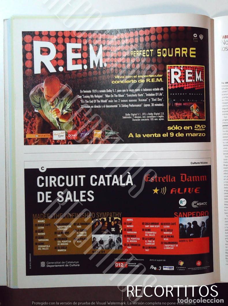 M&uacute;sica de colecci&oacute;n: REM EN COCNCIERTO PUBLICIDAD