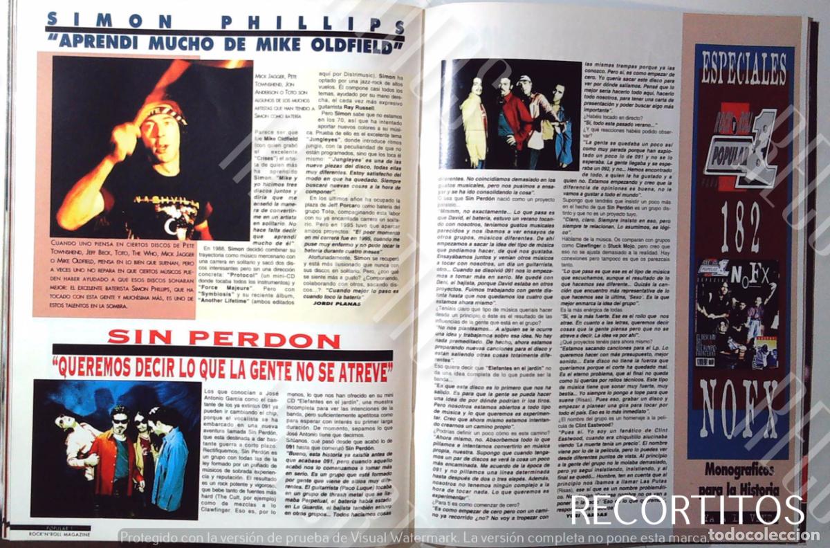 M&uacute;sica de colecci&oacute;n: SIMON PHILLIPS MIKE OLDFIELD SIN PERDON - Foto 1