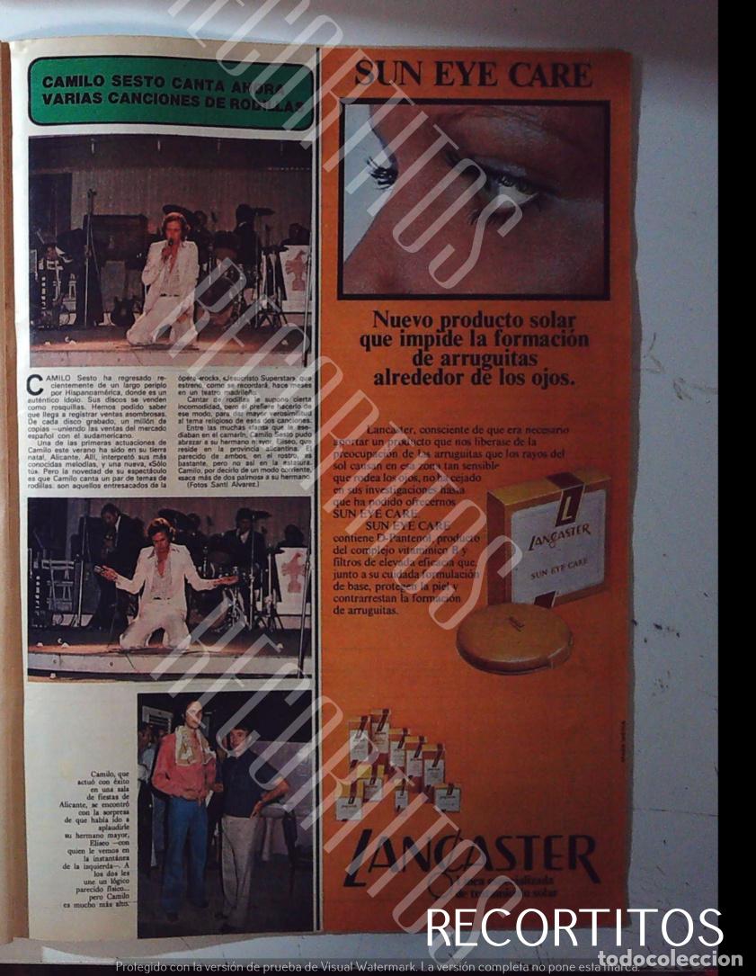 M&uacute;sica de colecci&oacute;n: CAMILO SESTO LANCASTER - Foto 1