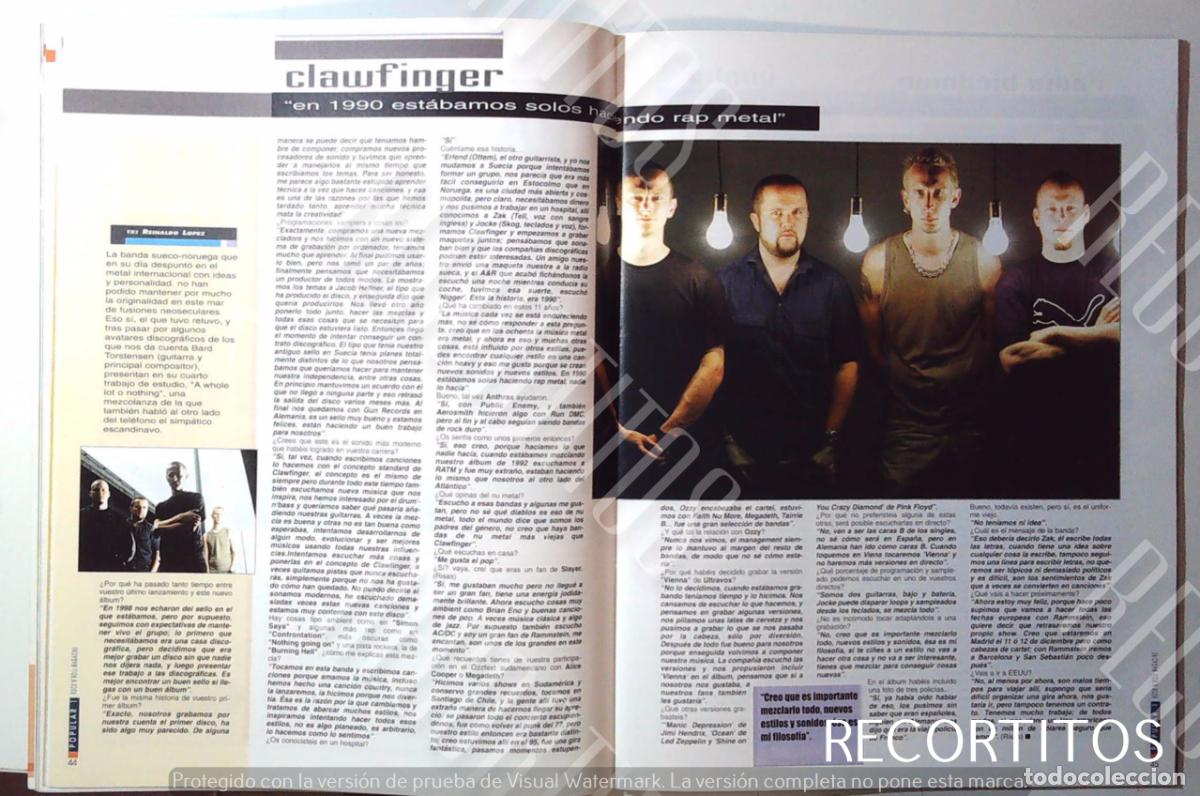 M&uacute;sica de colecci&oacute;n: CLAWFINGER A WHOLE LOT O NOTHING