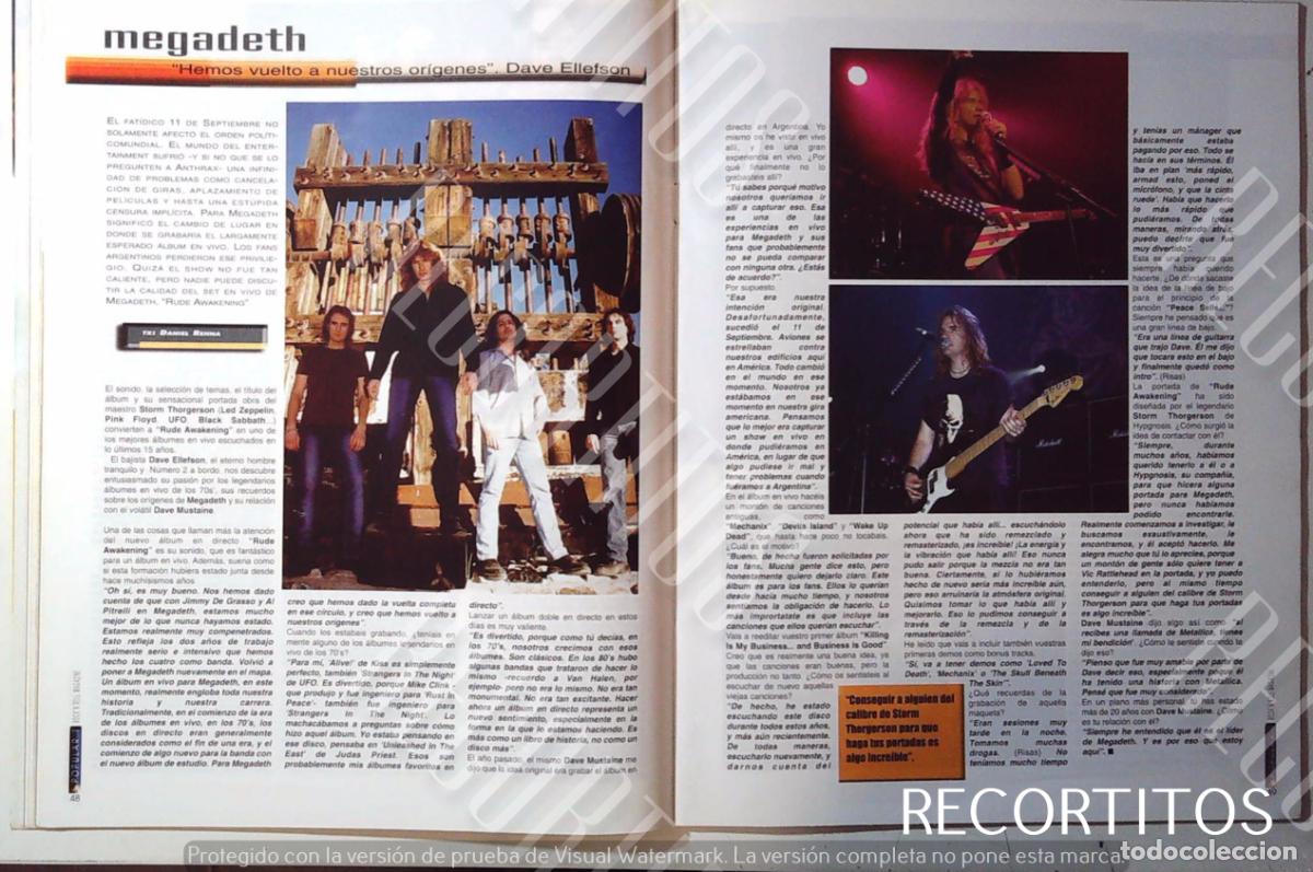 M&uacute;sica de colecci&oacute;n: MEGADETH DAVE ELLEFSON - Foto 1