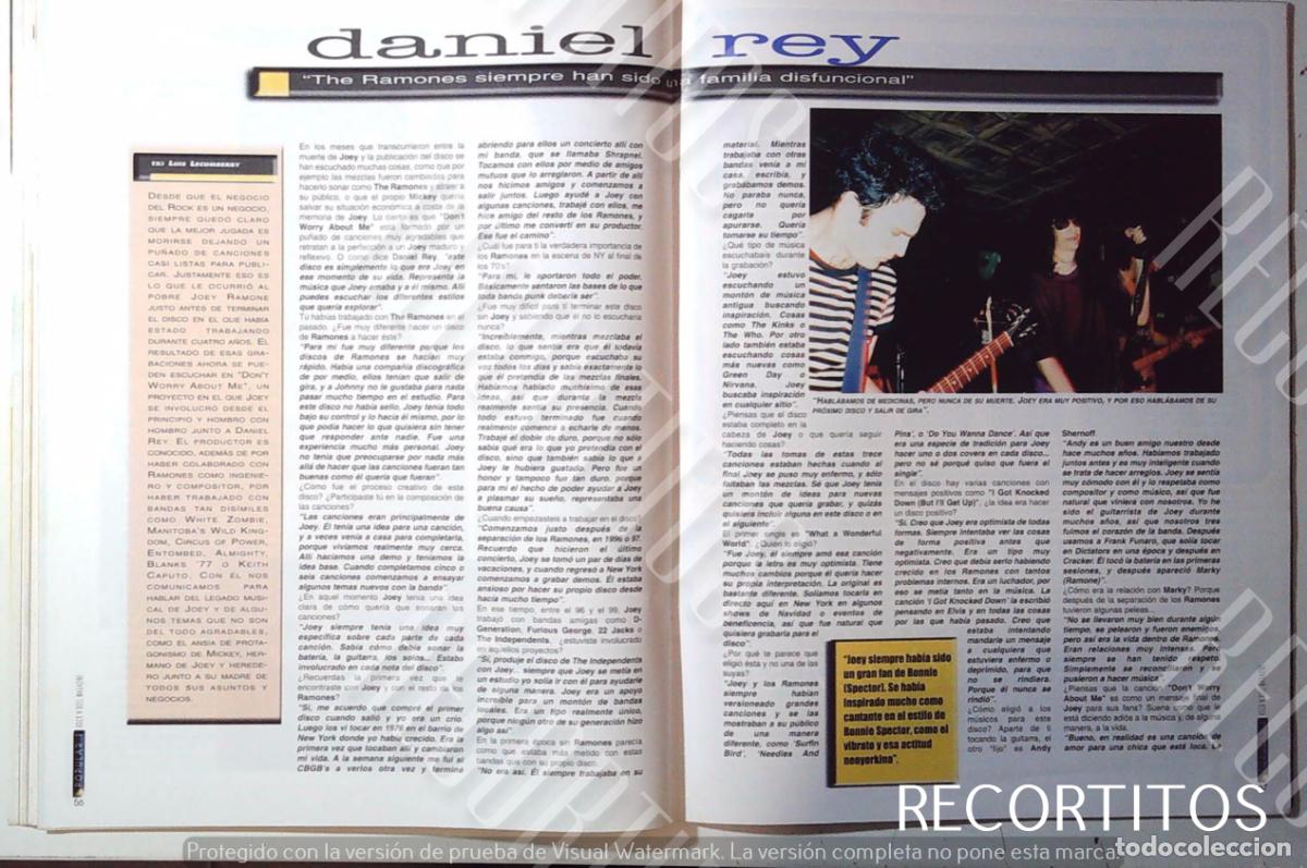 M&uacute;sica de colecci&oacute;n: DANIEL REY DANIEL REY THE RAMONES JOEY