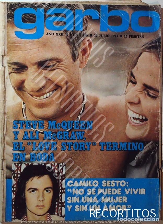 M&uacute;sica de colecci&oacute;n: recorte portada camilo sesto steve mcqueen ali mcgraw