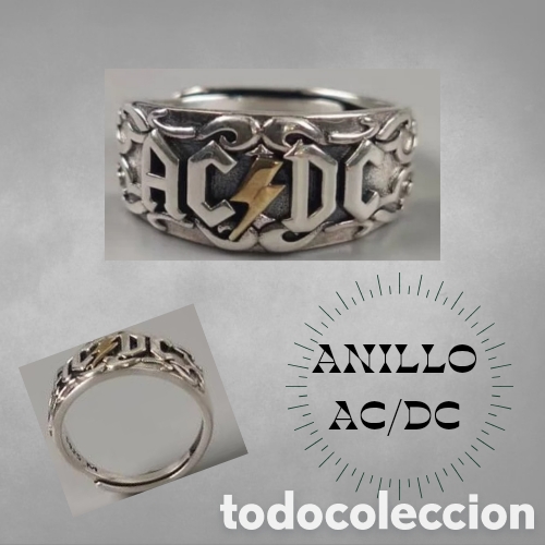 M&uacute;sica de colecci&oacute;n: Anillo de plata ACDC ajustable - Foto 1