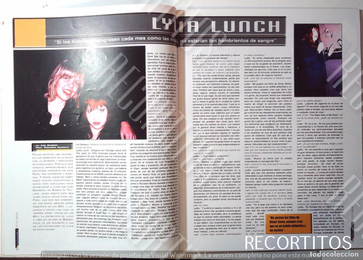 M&uacute;sica de colecci&oacute;n: LYDIA LUNCH TXT LORI BARBERO TRAD