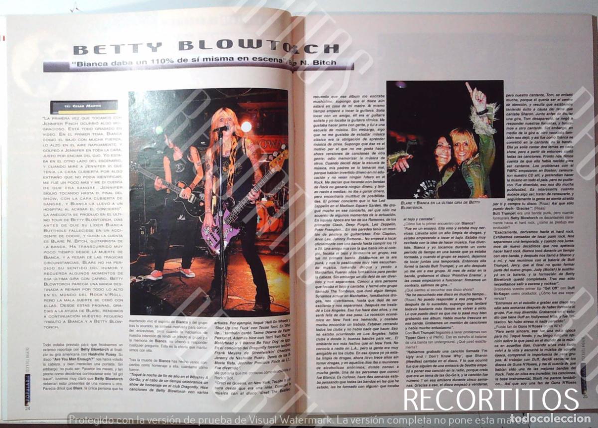 M&uacute;sica de colecci&oacute;n: BETTY GLOW TORCH ROCK