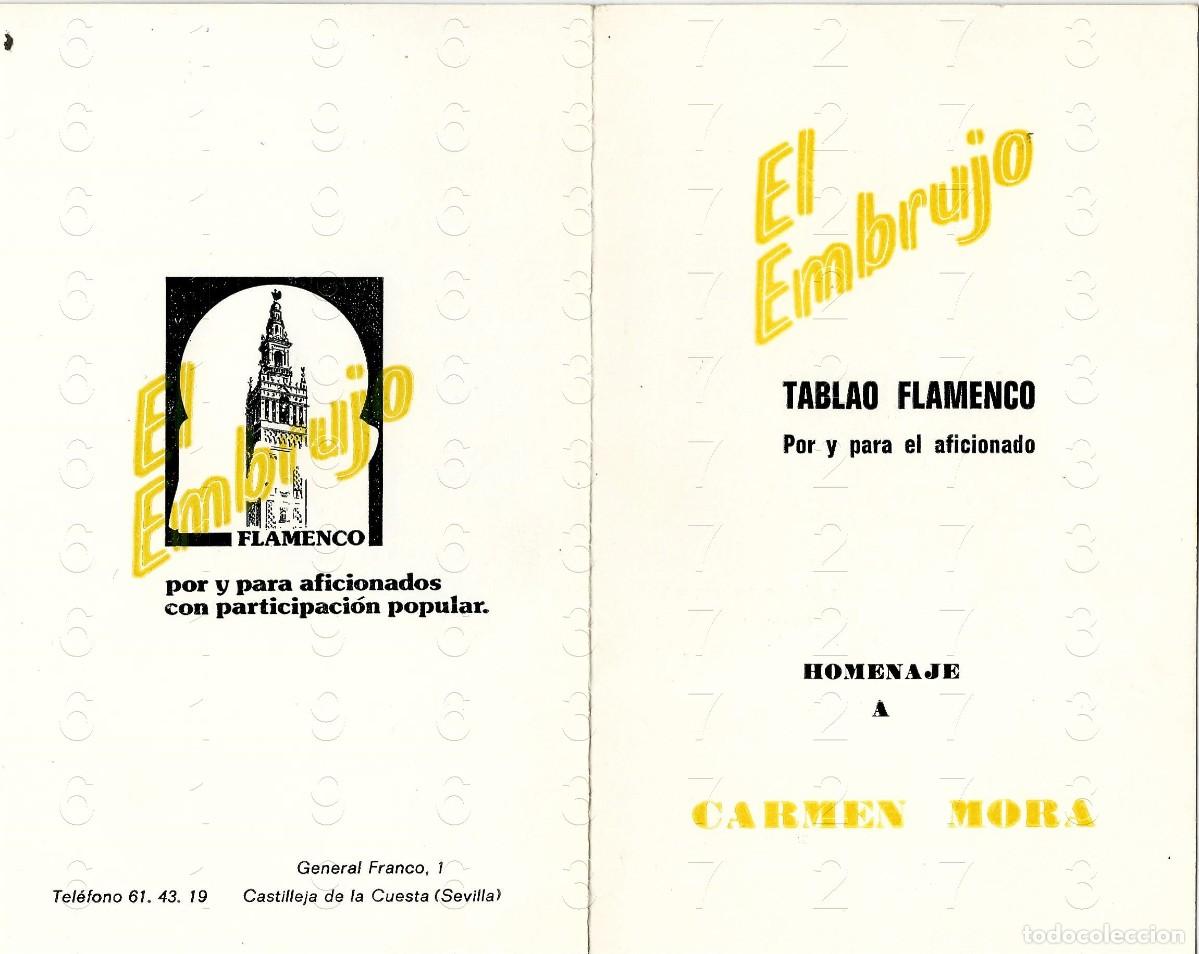 Collectible Music: MARIA CRUCES CANTAORA EL EMBRUJO TABLAO FLAMENCO 1979 DIPTICO CARMEN MORA B25
