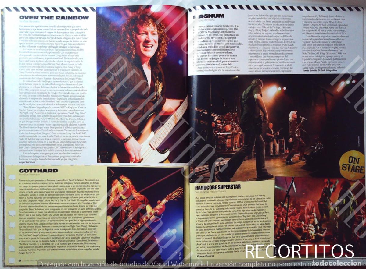 M&uacute;sica de cole&ccedil;&atilde;o: OVER THE RAINBOW GOTTHARD MAGNUM HARDCORE SUPERSTAR