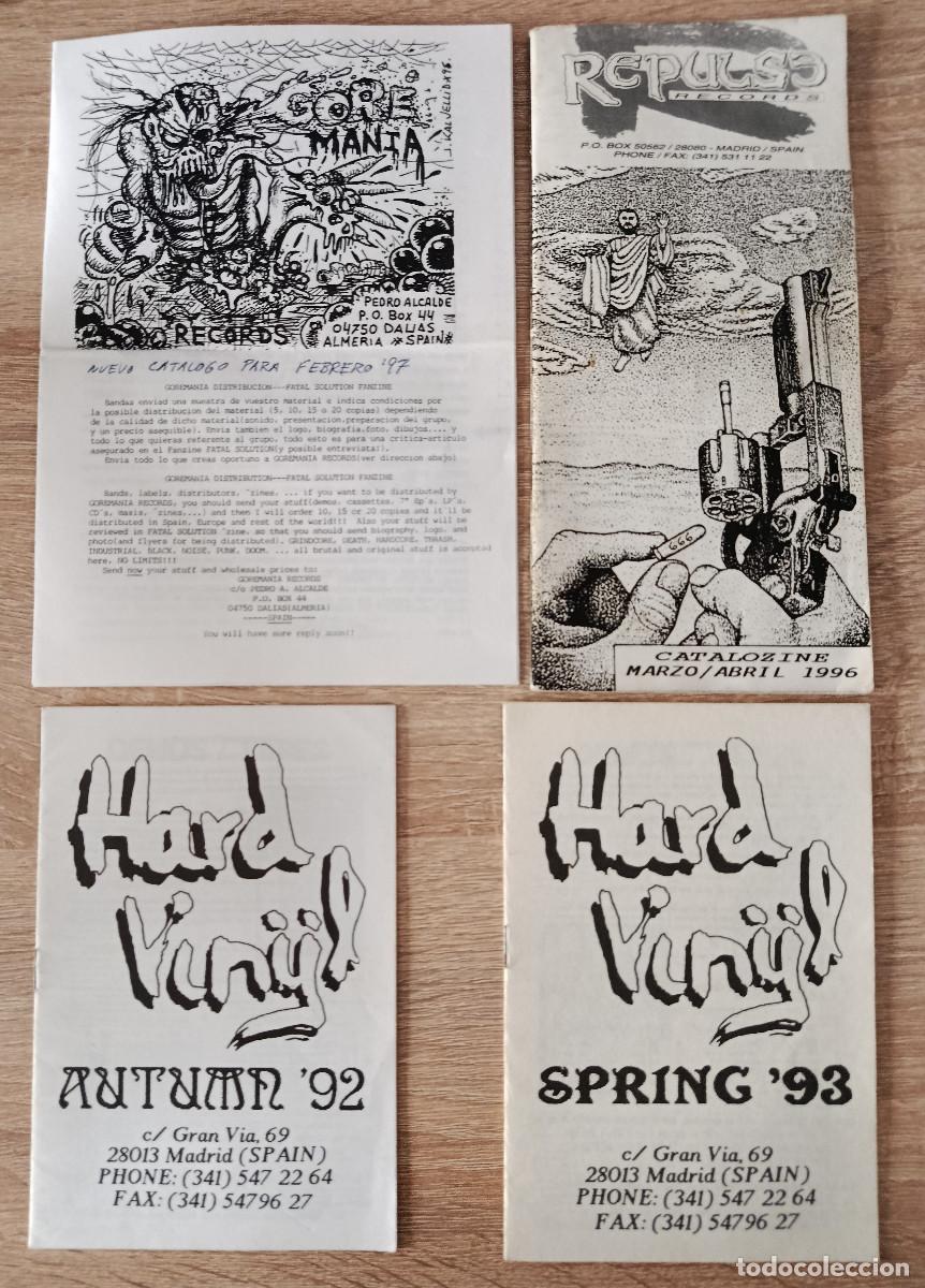 Collectible Music: PACK CATALOGOS ESPA&Ntilde;A METAL EXTREMO UNDERGROUND RARE ITEMS A&Ntilde;OS 90