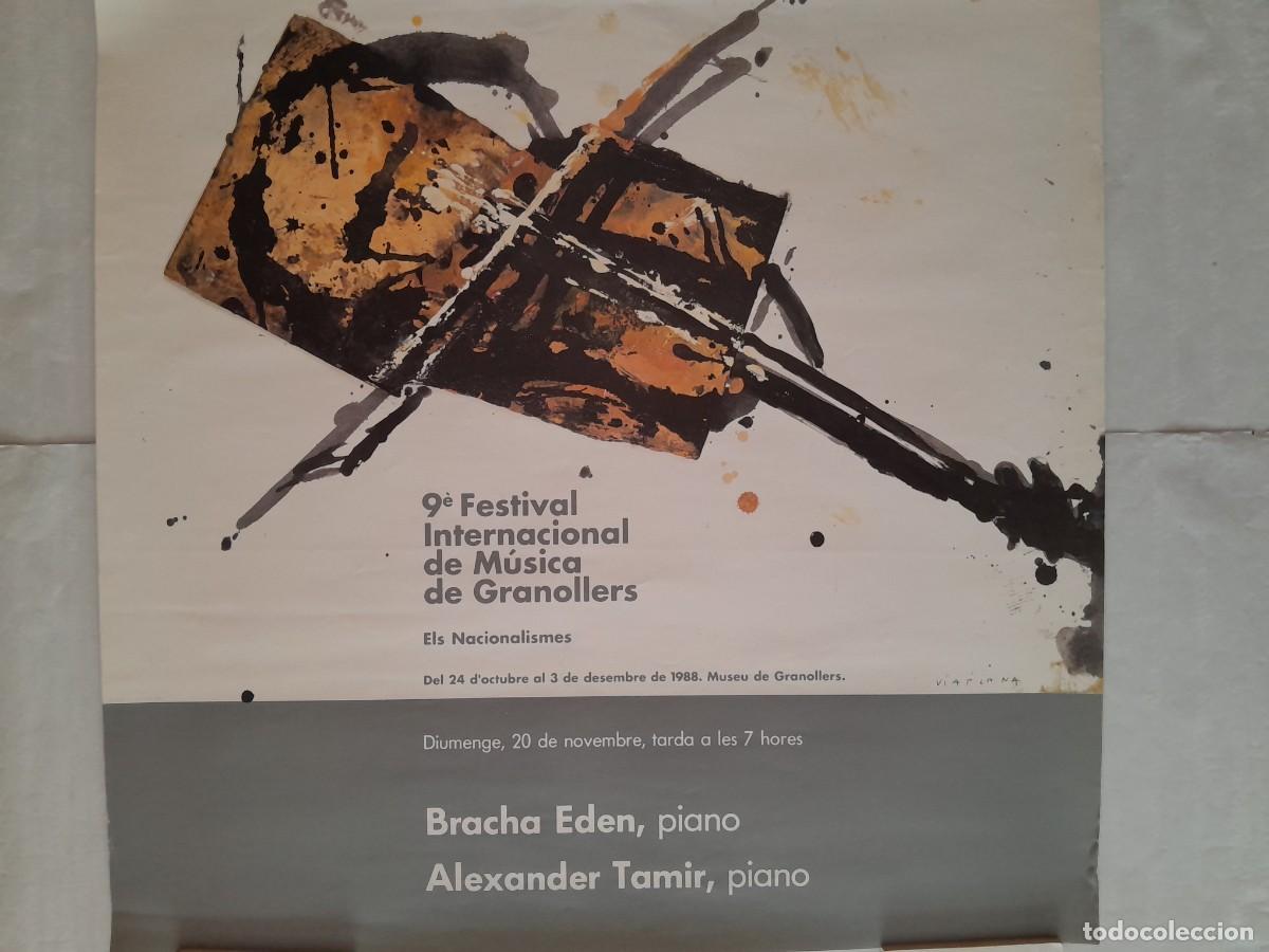 M&uacute;sica de colecci&oacute;n: ANTIGUO CARTEL 9&ordm; FESTIVAL INTERNACIONAL MUSICA GRANOLLERS ELS NACIONALISMES 1988 RV