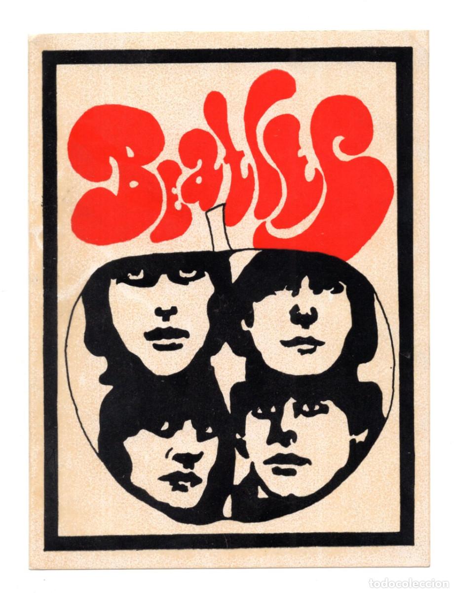 M&uacute;sica de colecci&oacute;n: PEGATINA ORIGINAL THE BEATLES. - Foto 1