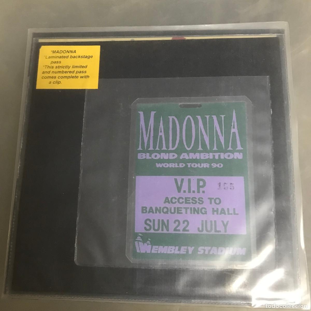 M&uacute;sica de colecci&oacute;n: MADONNA - LAMINATED GUEST / BACKSTAGE PASS - WEMBLEY 1990 - REPRODUCCI&Oacute;N SOUVENIR