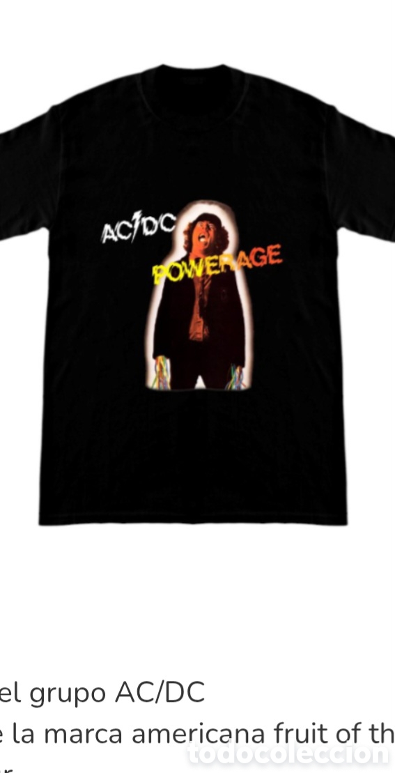 Musique de collection: CAMISETA AC & DC - POWERAGE - TALLA M/L/ XL - L