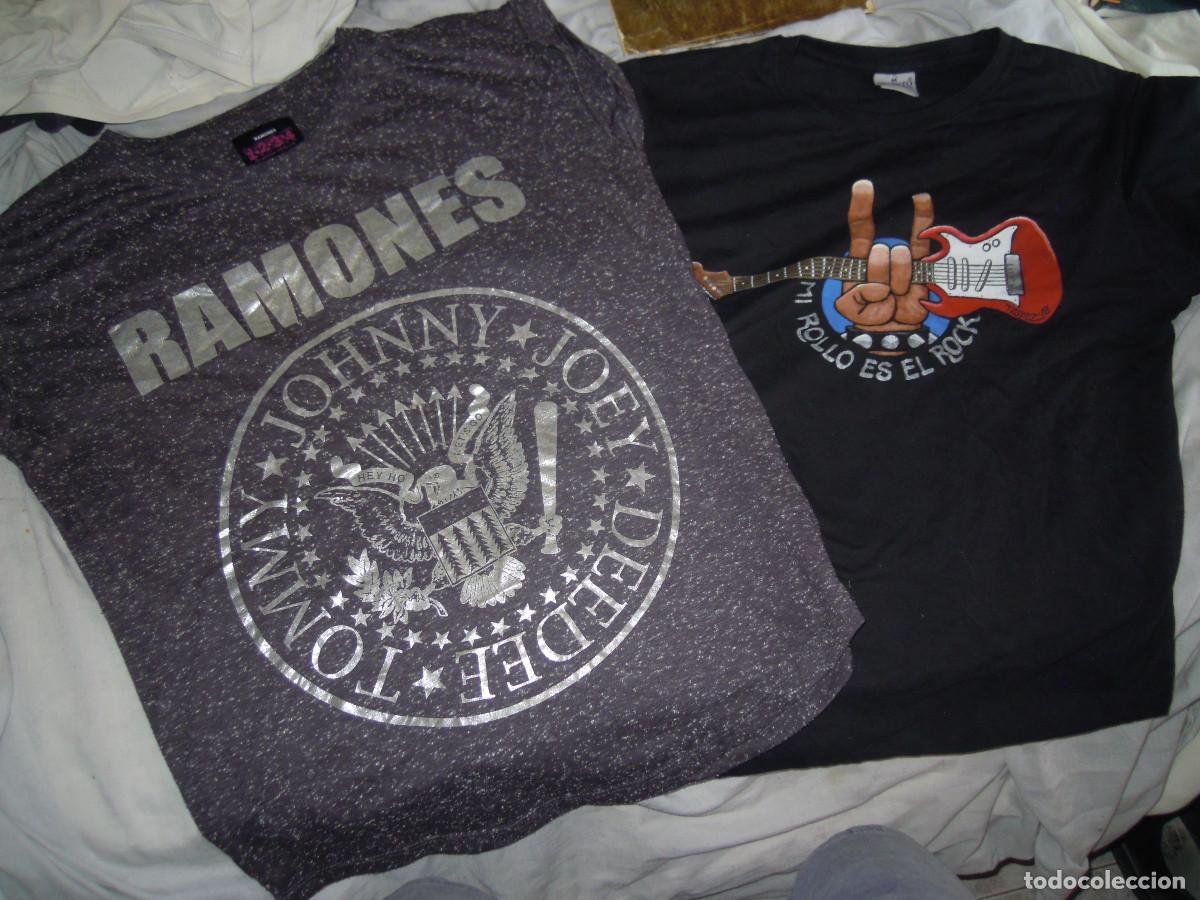 Musique de collection: LOTE CAMISETAS RAMONES TALLA M, SERIGRAFIA BRILLO +ROLLO ROCK, VALENTO, PUNK