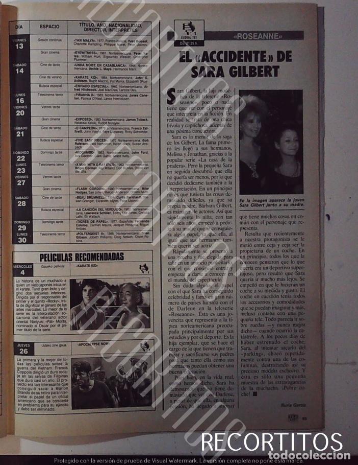 M&uacute;sica de colecci&oacute;n: ROSEANNE SARA GOLBERT APOCALYPSE NOW KARATE KID RALPH MACCHIO MORITA NORIYUKI