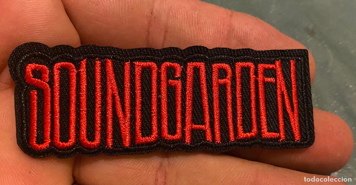 M&uacute;sica de cole&ccedil;&atilde;o: Parche termoadhesivo para la ropa. Banda de heavy metal Soundgarden. Logotipo. 3 x 8 cm. Nuevo.