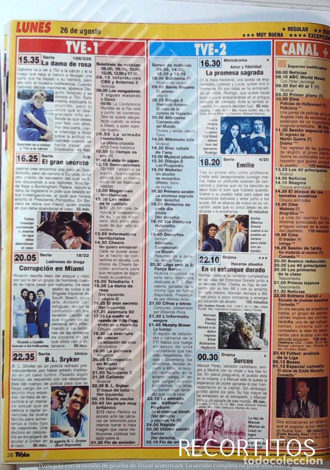 Collectible Music: CORRUPCION EN MIAMI DON JOHNSON LA DAMA DE ROSA BURT REYNOLDS MARISA DE LEZA EDDIE MURPHY MARINA OR