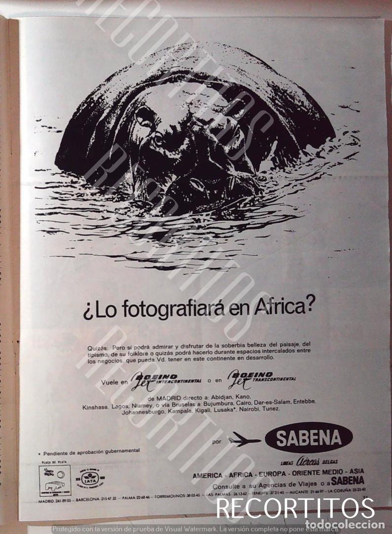 M&uacute;sica de colecci&oacute;n: SABENA LINEAS AEREAS BELGAS ANUNCIO PUBLICIDAD