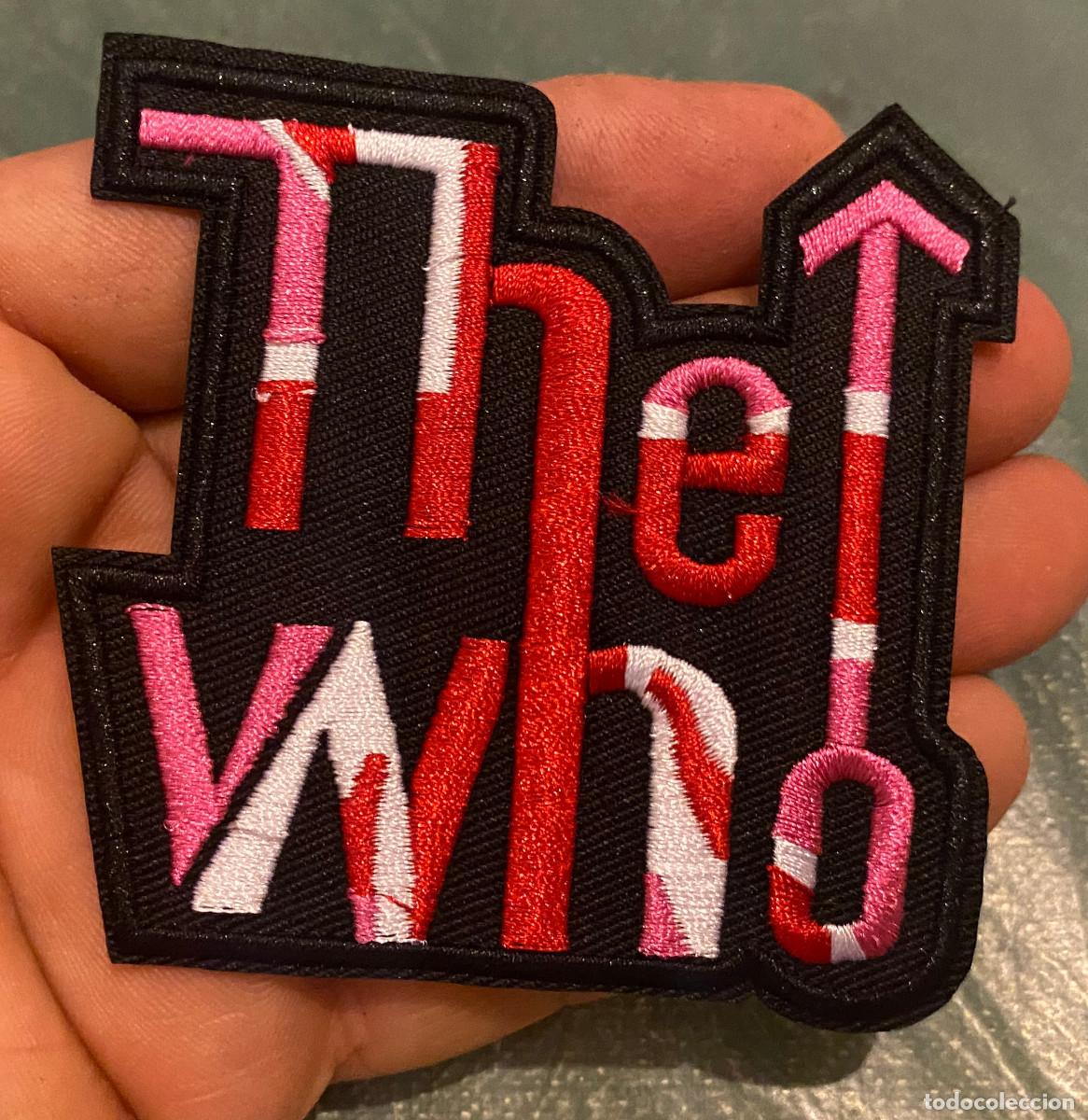 Collectible Music: Parche termoadhesivo para la ropa. Banda de rock The Who. Logotipo. 8 x 8 cm. Nuevo.