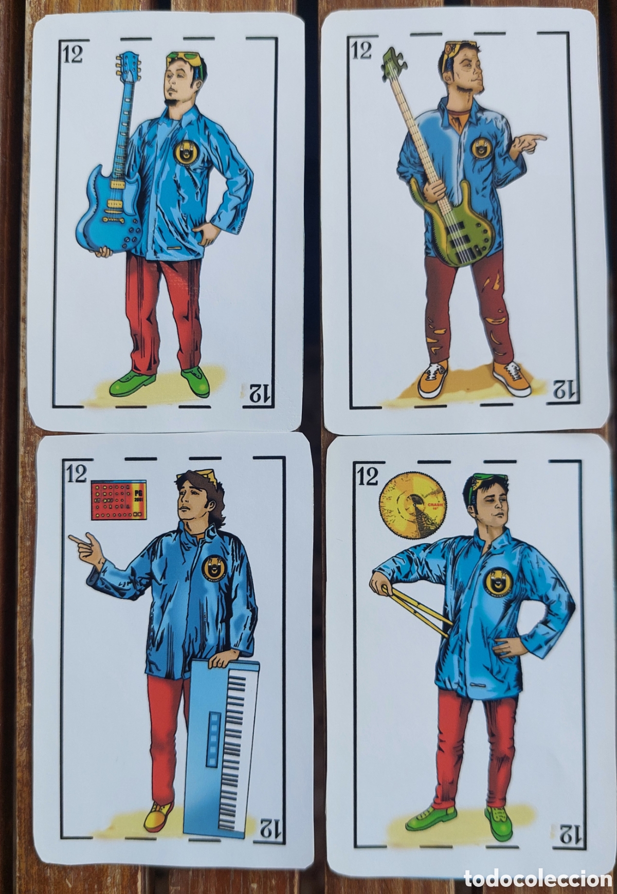 Collectible Music: BARAJA MINIATURA EXCLUSIVA LOS MAGN&Eacute;TICOS 4 CARTAS PAPEL