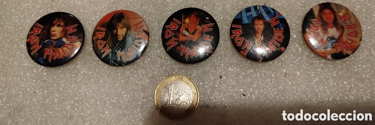 M&uacute;sica de colecci&oacute;n: 5 chapas / pin Iron Maiden - Foto 2