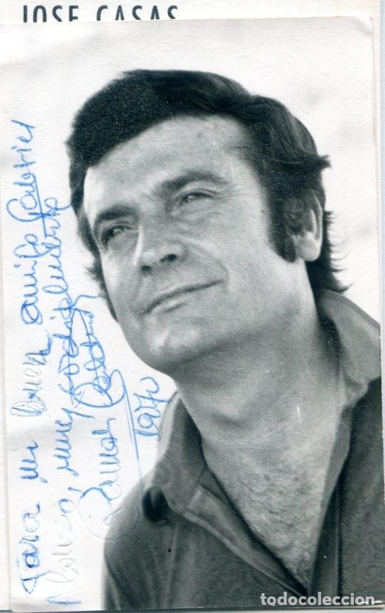 Musique de collection: postal publicitaria promocional . Jose Casas con aut&oacute;grafo