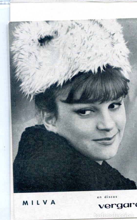 Musique de collection: postal publicitaria promocional . Milva. vergara