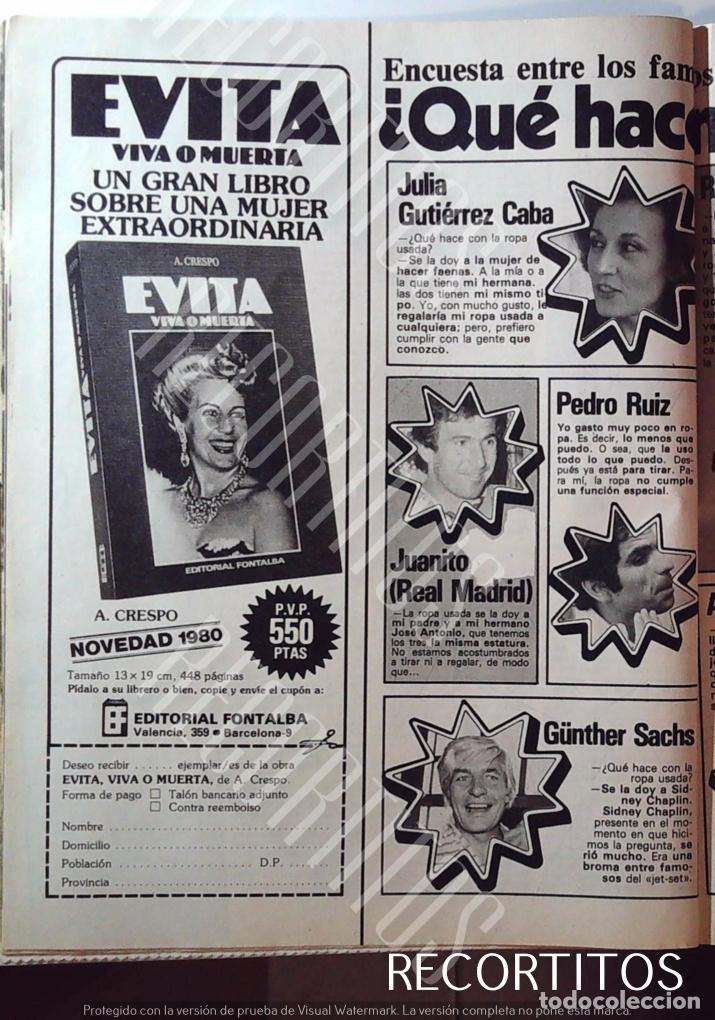 M&uacute;sica de colecci&oacute;n: EVITA GUNTER SACHS JULIA GUTIERREZ CABA PEDRO RUIZ JUANITO REAL MADRID