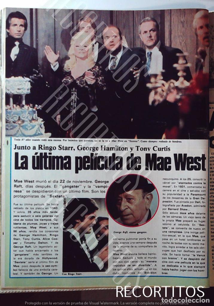 M&uacute;sica de colecci&oacute;n: MAE WEST RINGO STAR GEORGE HAMILTON