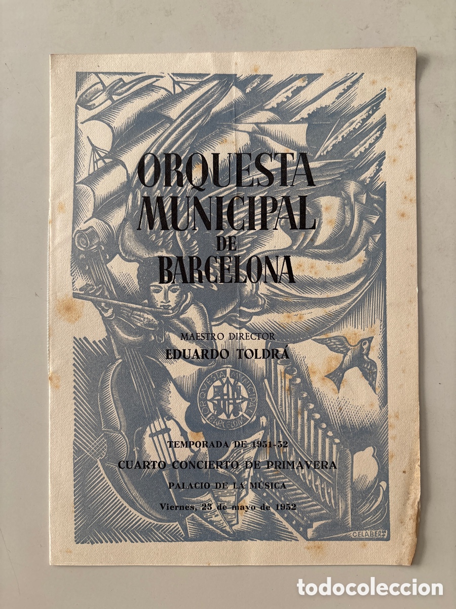 M&uacute;sica de colecci&oacute;n: ORQUESTA MUNICIPAL DE BARCELONA. MAESTRO DIRECTOR, EDUARDO TOLDRA. CUARTO CONCIERTO DE PRIMAVERA. PA