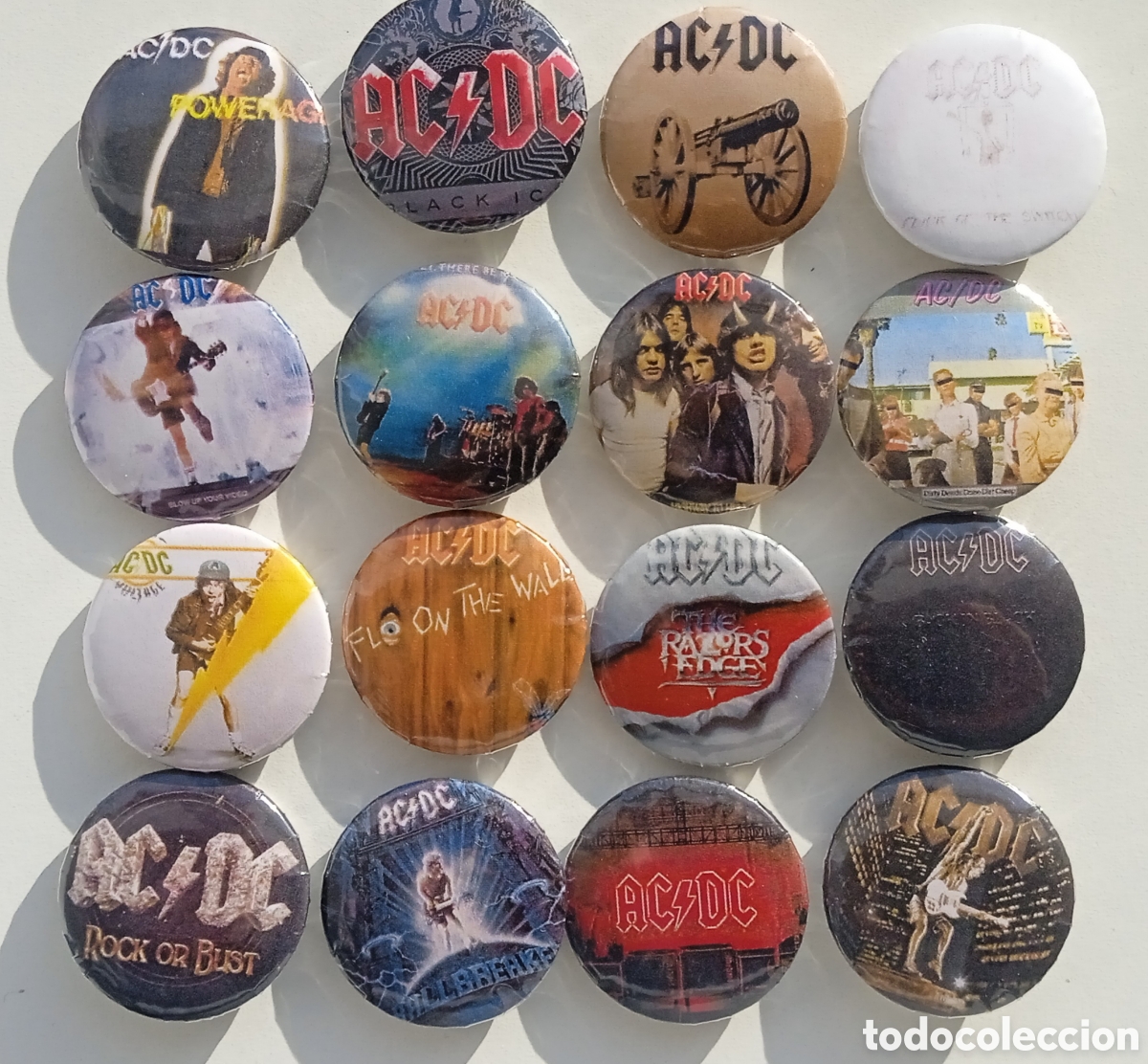 Musique de collection: AC-DC Lote discos LP portadas chapas