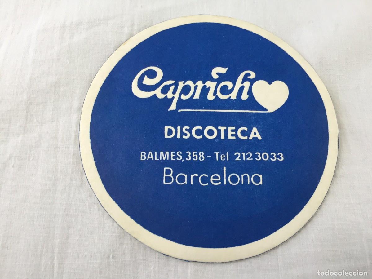 Musique de collection: POSAVASOS DE LA DISCOTECA CAPRICHO ENTRADA - Balmes, 358 - Barcelona - A&Ntilde;OS 70