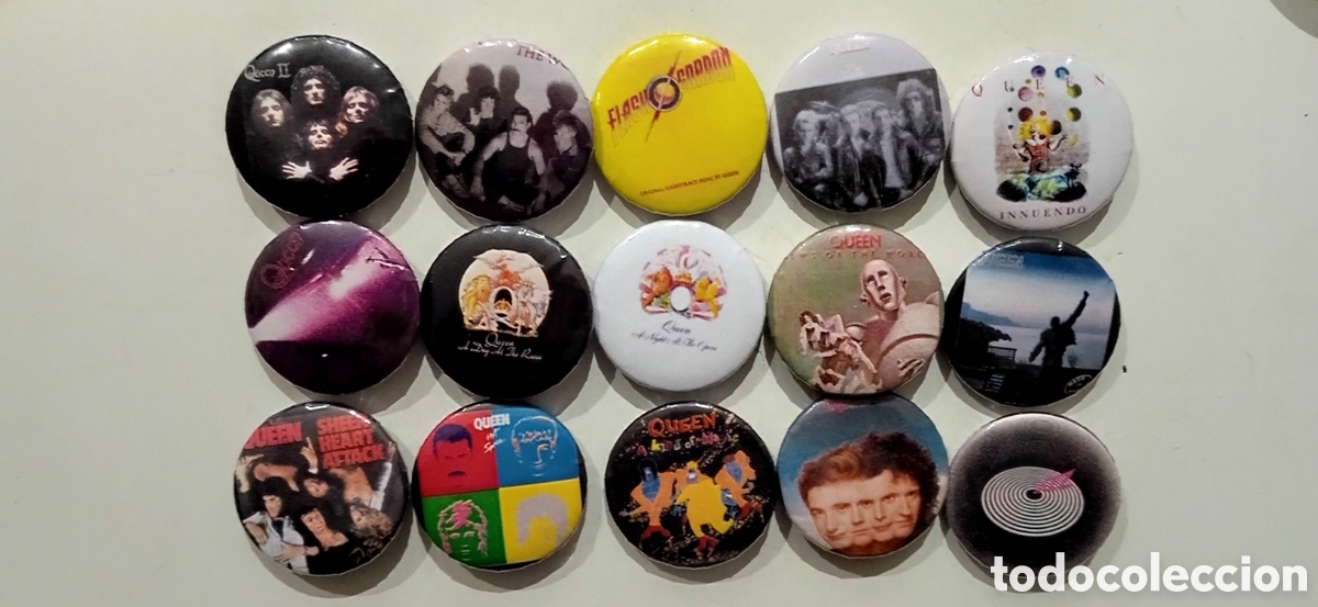 M&uacute;sica de colecci&oacute;n: Queen Lote discos LP portadas chapas