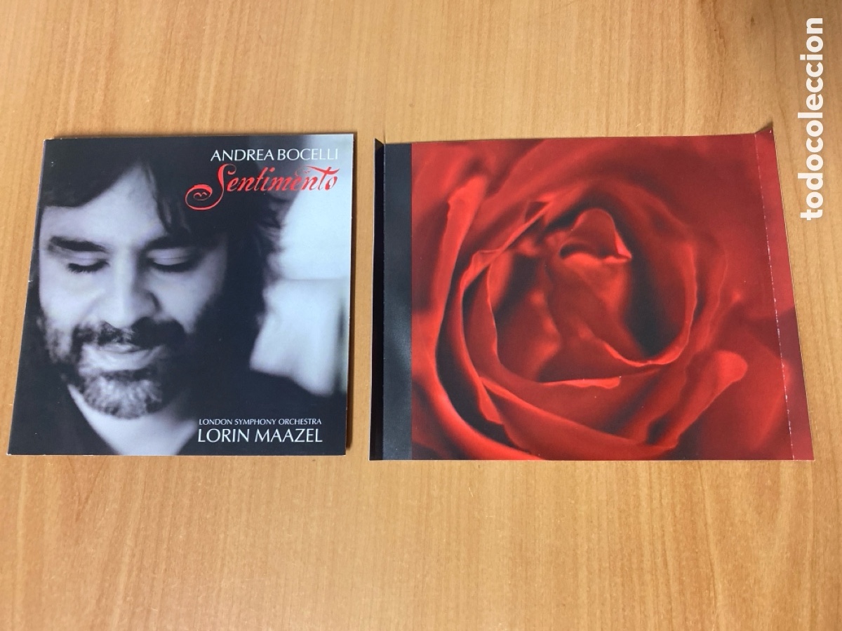 M&uacute;sica de colecci&oacute;n: Libreto e inlay Andrea Bocelli - Sentimento - Foto 1