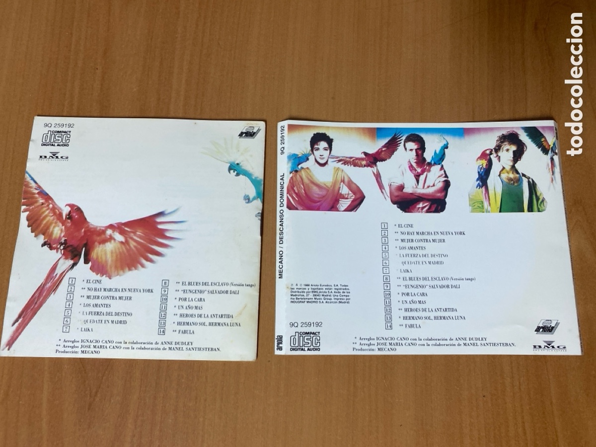 M&uacute;sica de colecci&oacute;n: Libreto e inlay Mecano - Descanso dominical - Foto 2