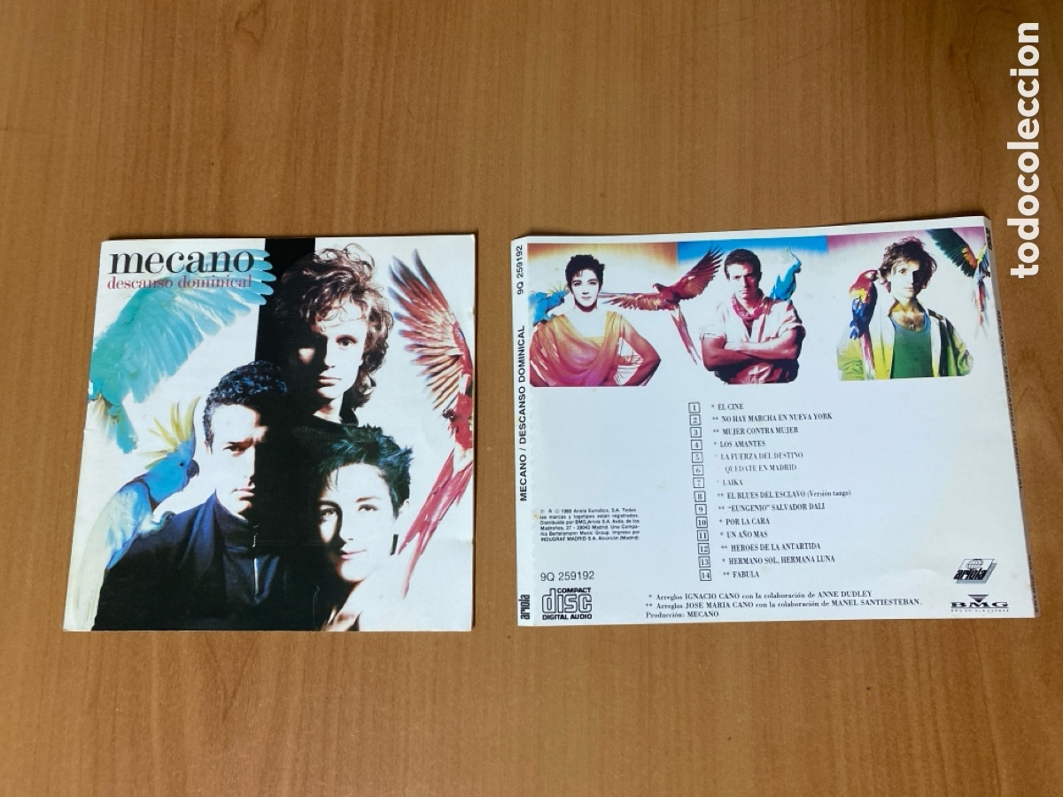 M&uacute;sica de colecci&oacute;n: Libreto e inlay Mecano - Descanso dominical - Foto 1