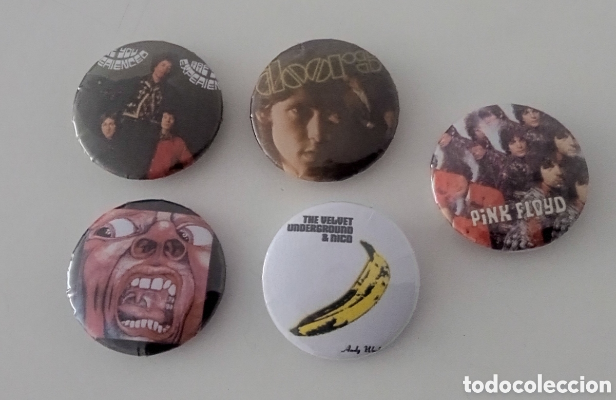 M&uacute;sica de colecci&oacute;n: Lote chapas portadas discos m&iacute;ticos a&ntilde;os 60