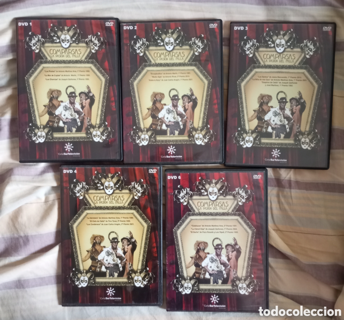 M&uacute;sica de colecci&oacute;n: Carnaval de C&aacute;diz 5 DVD comparsas la pasi&oacute;n del falla. - Foto 1