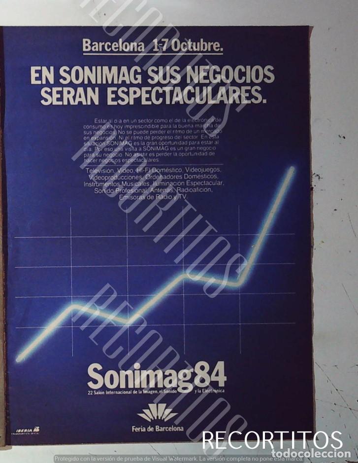 M&uacute;sica de colecci&oacute;n: SONIMAG 84 ANUNCIO PUBLICIDAD - Foto 1