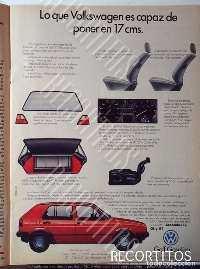M&uacute;sica de colecci&oacute;n: VOLKSWAGEN GOLF ANUNCIO PUBLICIDAD POLO - Foto 1
