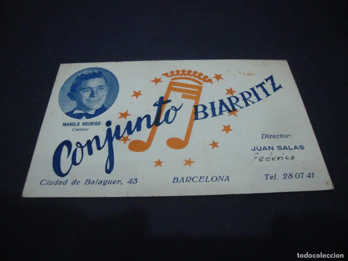 M&uacute;sica de colecci&oacute;n: TARJETA VISITA CONJUNTO BEARRITZ - Foto 1