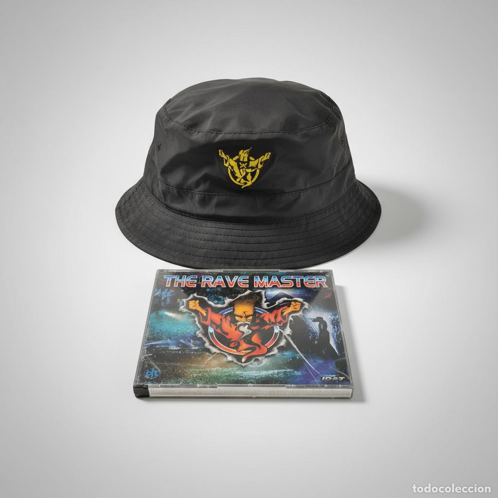 M&uacute;sica de colecci&oacute;n: GORRA CON LOGO THE RAVE MASTER BORDADO EN TELA IMPERMEABLE COLOR NEGRO - GORRO - SOMBRERO