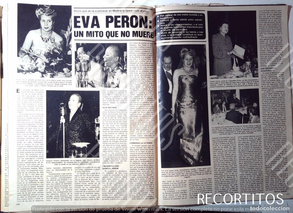 M&uacute;sica de colecci&oacute;n: EVITA EVA PERON 1980 - Foto 1