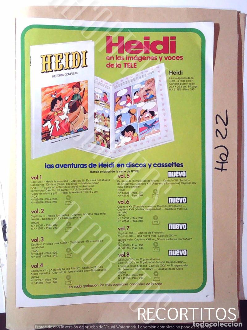 M&uacute;sica de colecci&oacute;n: heidi discos libros anuncio - Foto 1