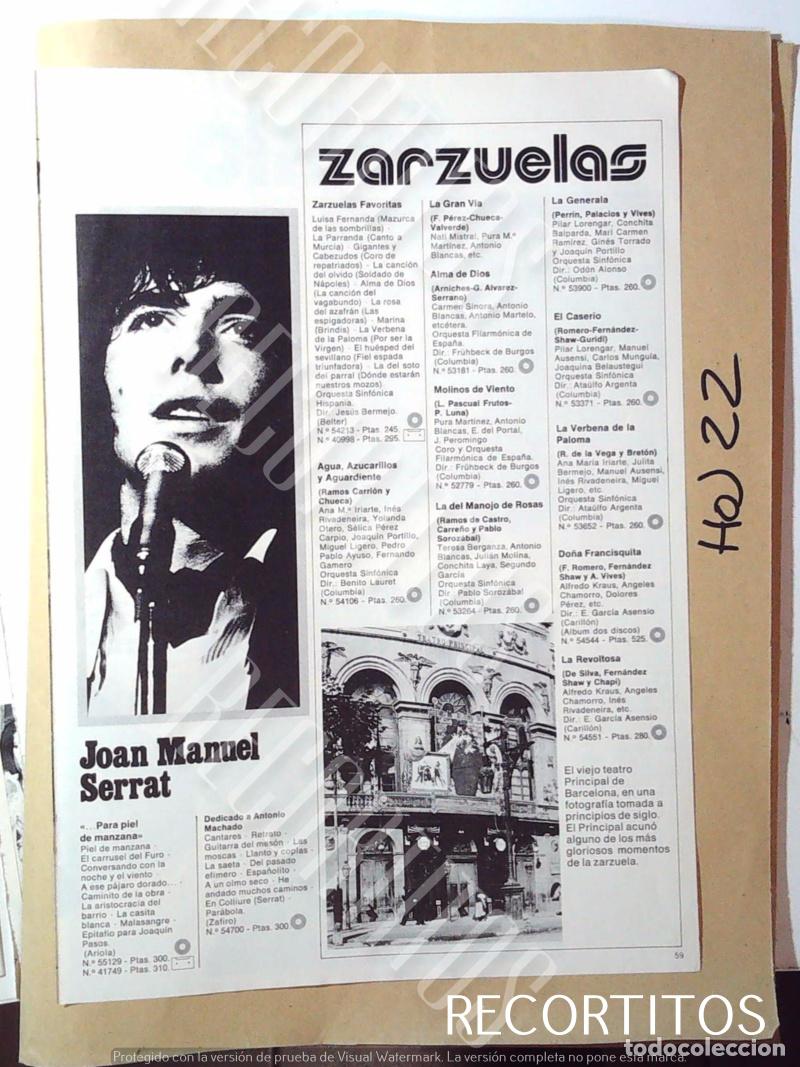 M&uacute;sica de colecci&oacute;n: joan manuel serrat manel serrat - Foto 1
