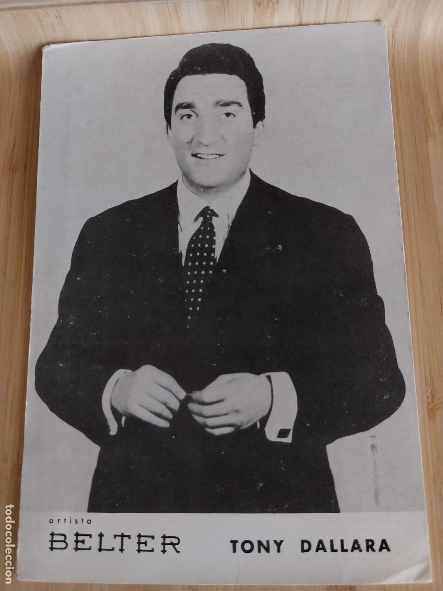 Collectible Music: TONY DALLARA TARJETA BELTER PROMOCIONAL TAMA&Ntilde;O POSTAL ORIGINAL VINTAGE