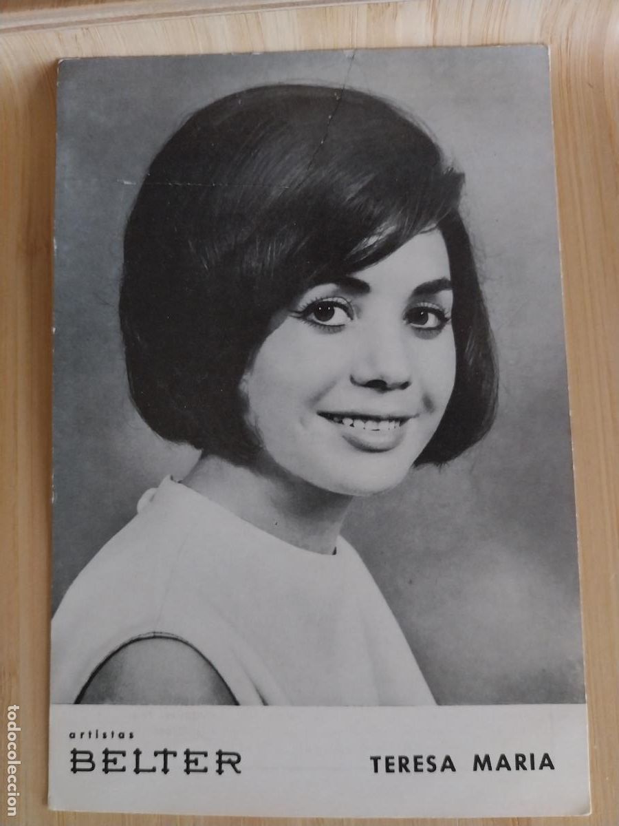 M&uacute;sica de cole&ccedil;&atilde;o: TERESA MARIA ORIGINAL TARJETA PROMOCIONAL TAMA&Ntilde;O POSTAL